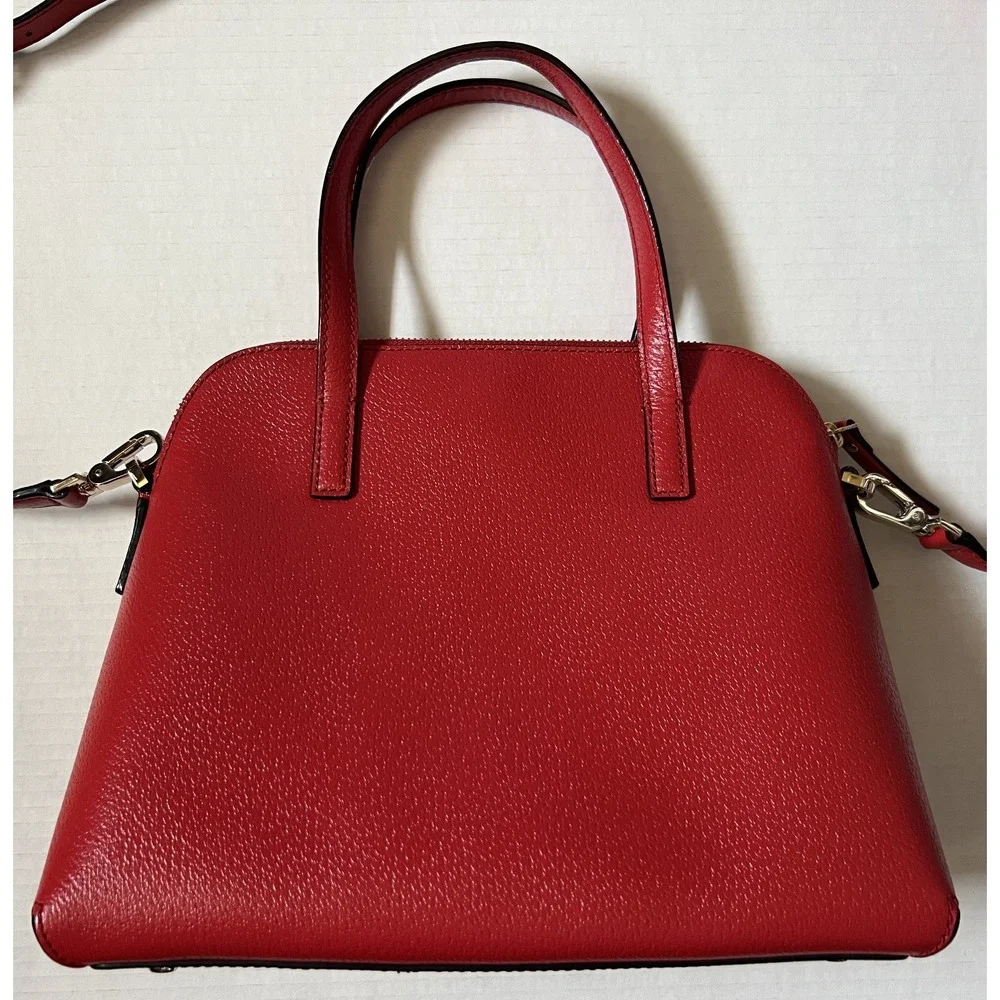 KATE SPADE NEW YORK Maise Matthews Street Satchel - Red Handbag Purse &‎ Wallet